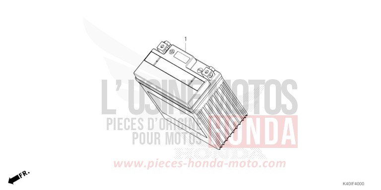 BATTERY for Forza 125 MAT CARNELIAN RED METALLIC (R384) from 2022